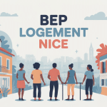 bep logement nice avis illustration moderne silhouettes solidarité