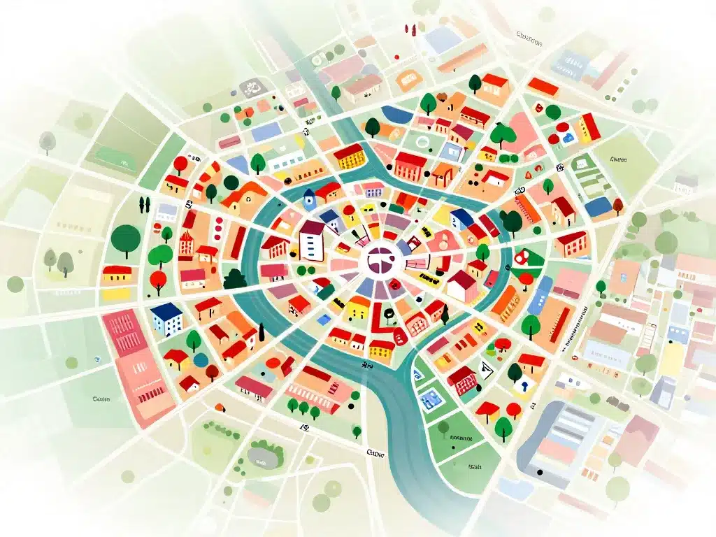 Diagramme conceptuel quartiers Caen vue d'ensemble