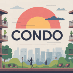 Illustration accueillante d’un immeuble condo moderne