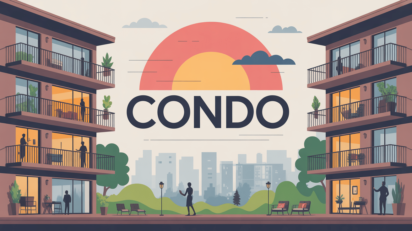 Illustration accueillante d’un immeuble condo moderne