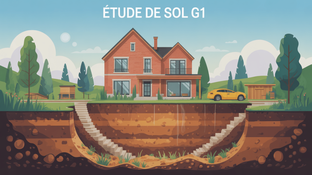 etude de sol g1 illustration strates maison