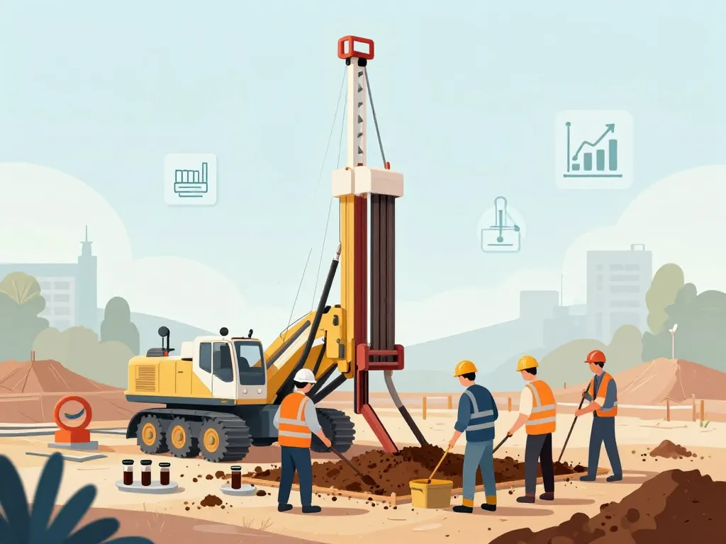 etude geotechnique des sols chantier foreuse analyses