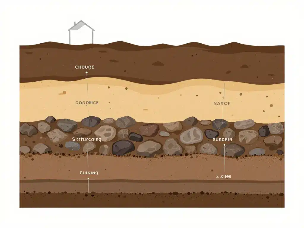 etude geotechnique des sols schema fondations couches