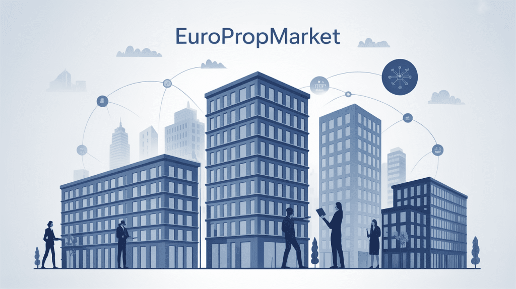 europropmarket illustration place de marché immobilier professionnel