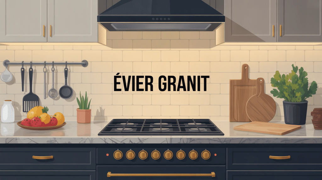 illustration évier granit inconvénient aspects quotidiens