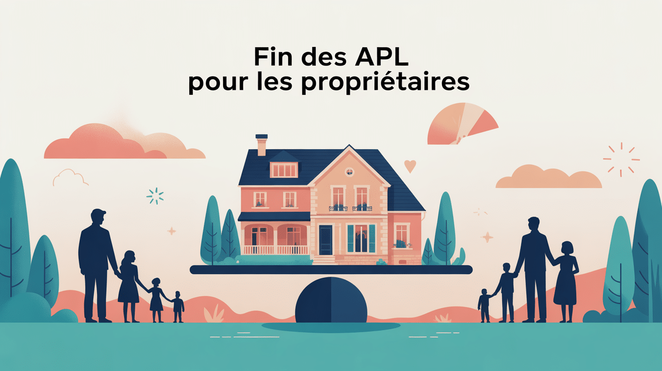 fin des apl pour les propriétaires illustration balance maison