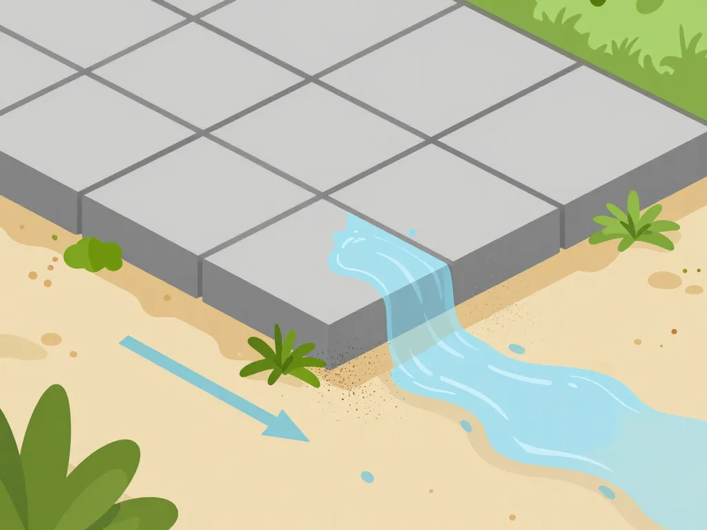 inconvénients pose dalle sur sable drainage mauvaises herbes entretien