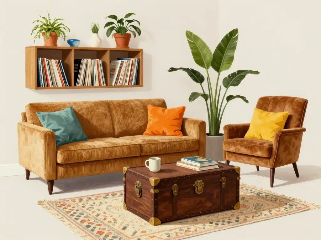 indie home éléments clés canapé vintage et déco éclectique