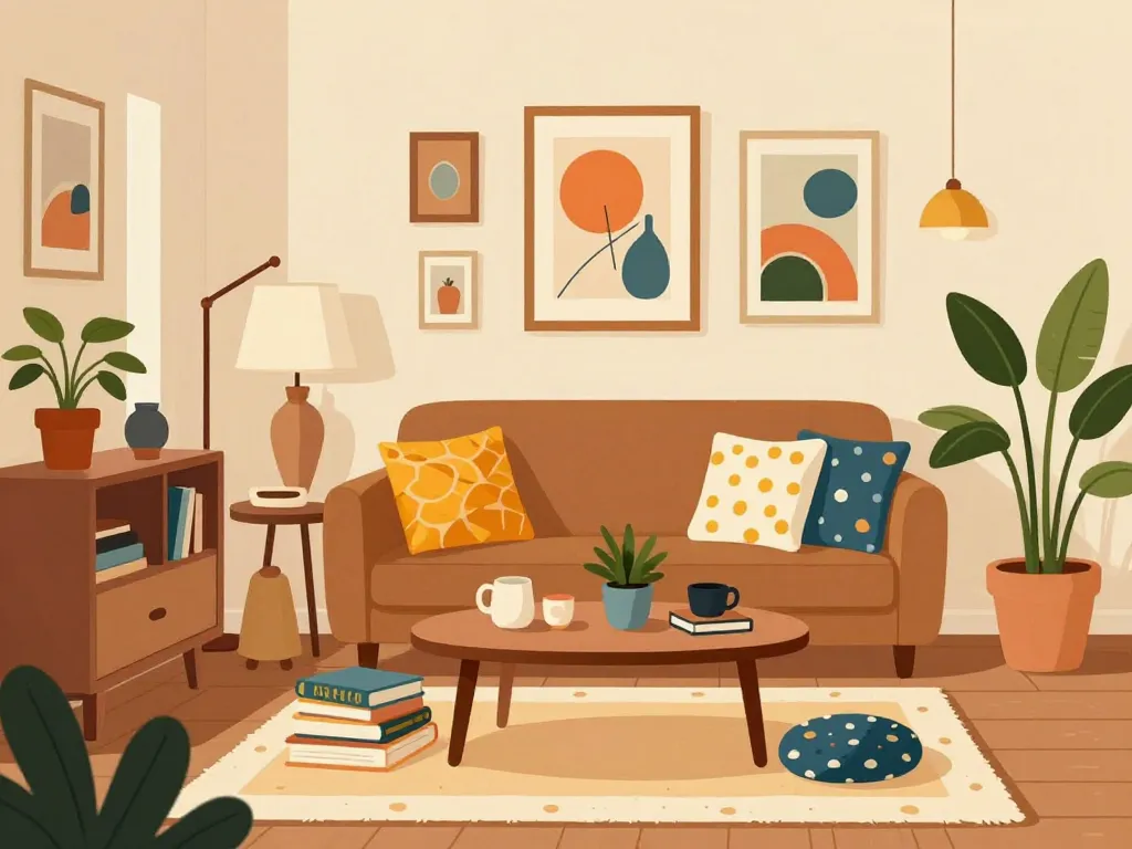 indie home salon cosy vintage et objets personnels