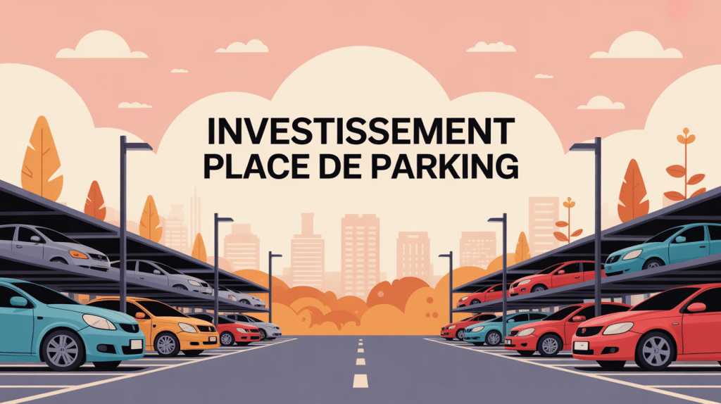 Illustration investissement place de parking moderne