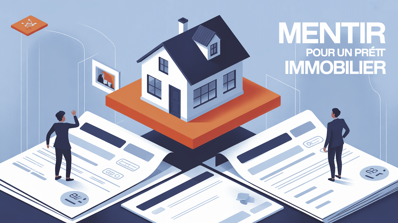 image conceptuelle j'ai menti pour un prêt immobilier