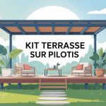 kit terrasse sur pilotis bois acier jardin