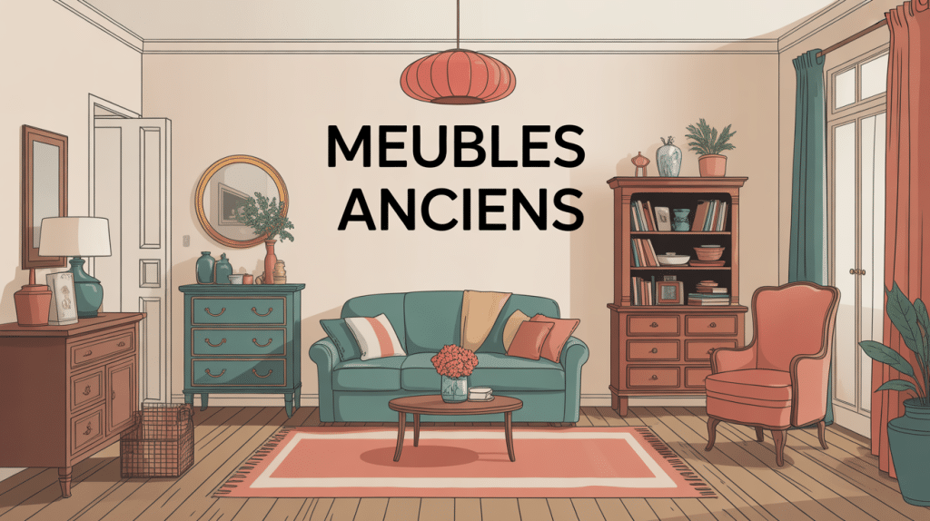 illustration marché contemporain meubles anciens ne valent plus rien