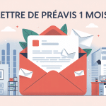 lettre préavis 1 mois illustration guide vectoriel