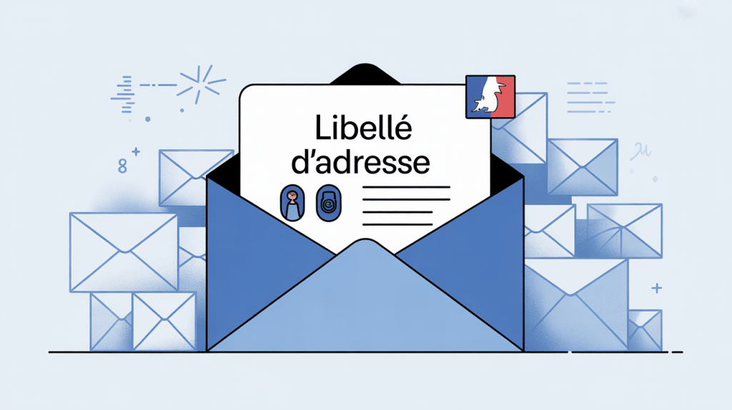 libelle de l'adresse illustration France vectoriel