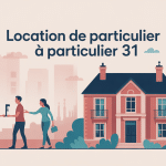location de particulier à particulier 31 illustration maison et clés