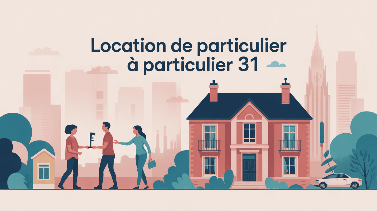 location de particulier à particulier 31 illustration maison et clés