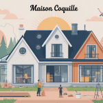maison coquille maison en travaux illustration optimiste