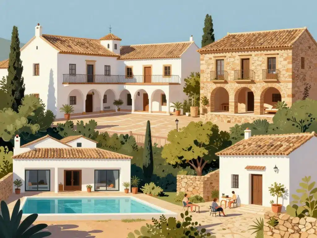 Panorama maisons espagnoles différentes architectures