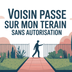 mon voisin passe sur mon terrain sans autorisation visuel frontière jardin
