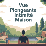 Illustration perte d'intimité vue plongeante maison jardin