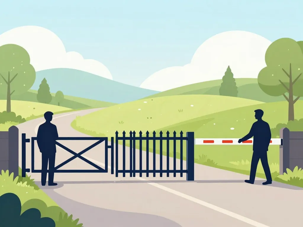 peut-on fermer une servitude de passage portail clôture barrière