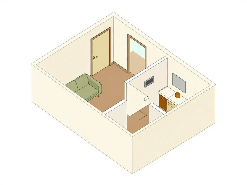 diagramme disposition appartement 2 pièces France