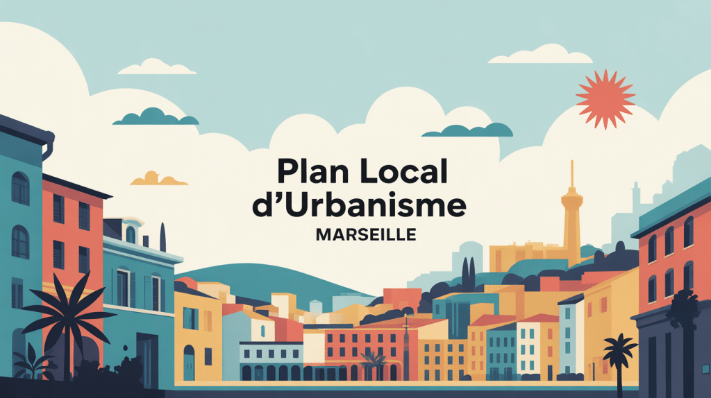 plan local d’urbanisme marseille vue stylisée du plan de ville