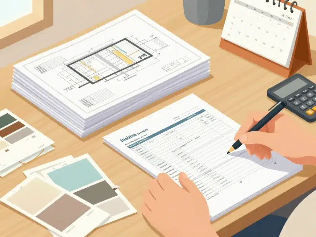 prêt immobilier avec travaux fait soi-même documents et budget organisé