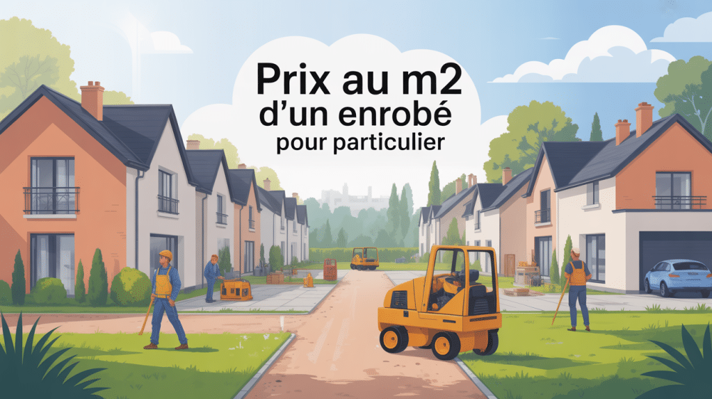 vue chantier résidentiel prix m2 enrobé particulier