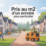 vue chantier résidentiel prix m2 enrobé particulier