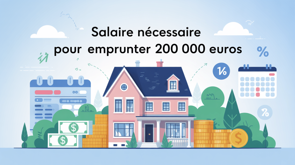 Illustration calcul quel salaire pour emprunter 200 000 euros et maison