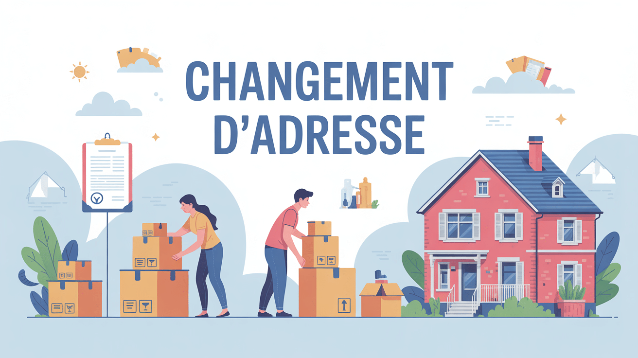 qui prévenir pour un déménagement illustration vectorielle