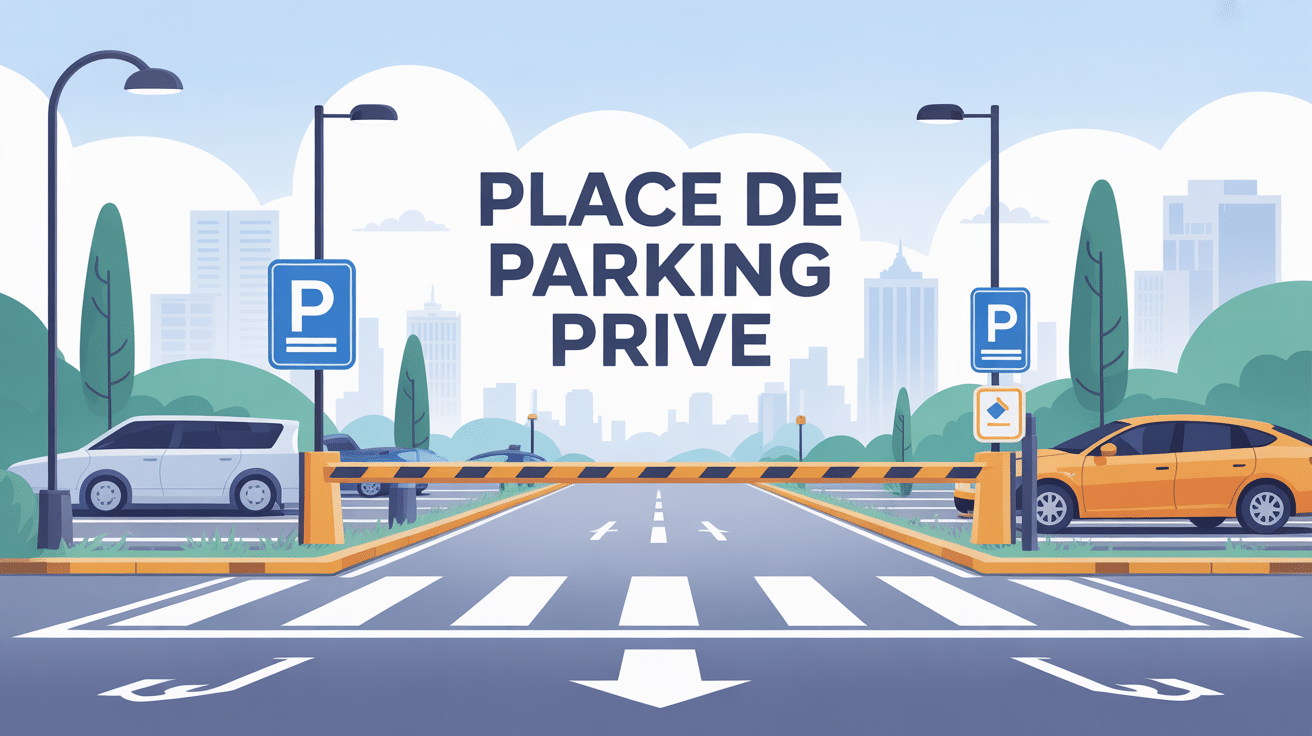 illustration réglementation place de parking privé espace sécurisé