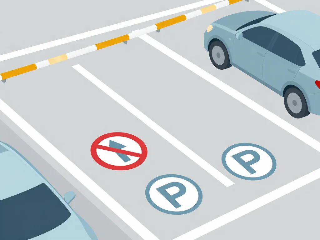 illustration sécurité signalisation réglementation place de parking privé