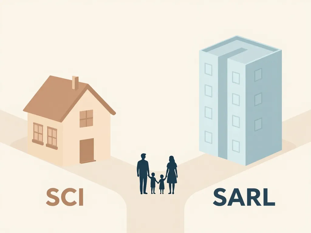 SCI ou SARL de famille, visuel décision structuration
