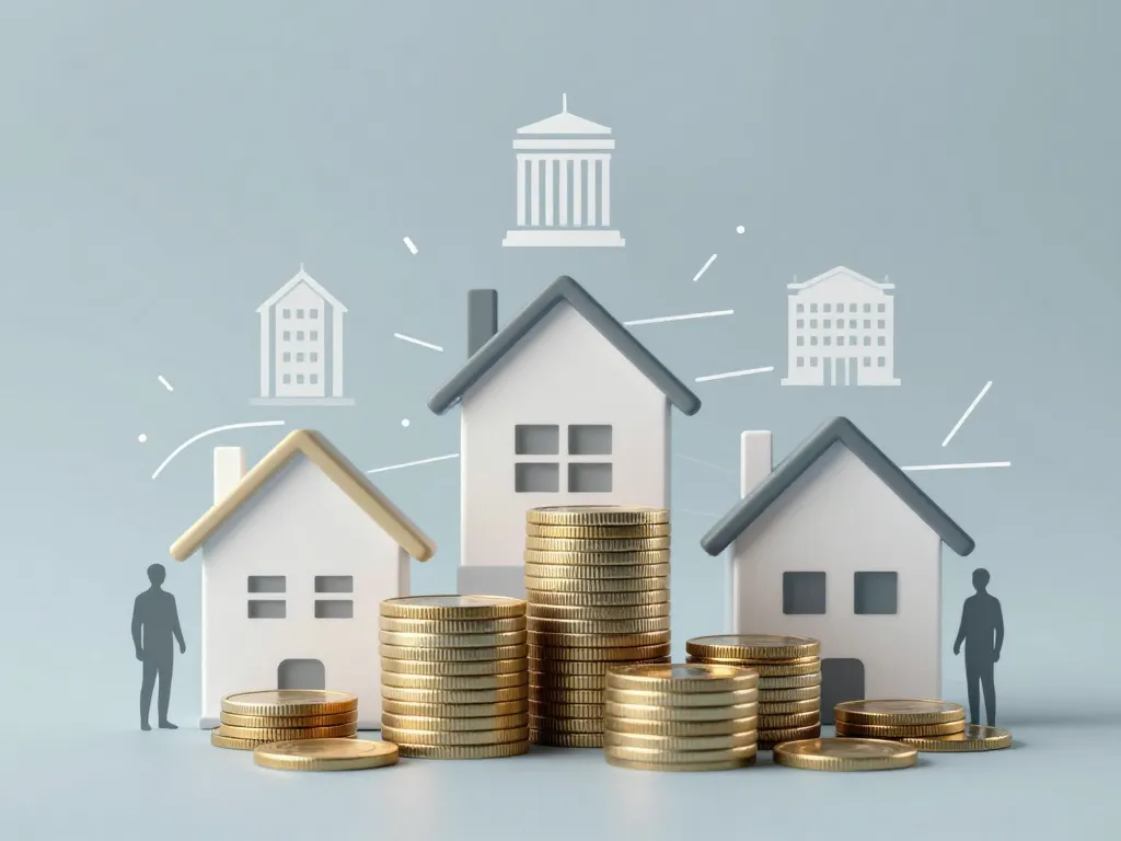 Visuel concept taxe de cohabitation montant et paiement maison