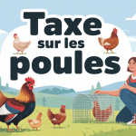 illustration taxe sur les poules poulailler familial France