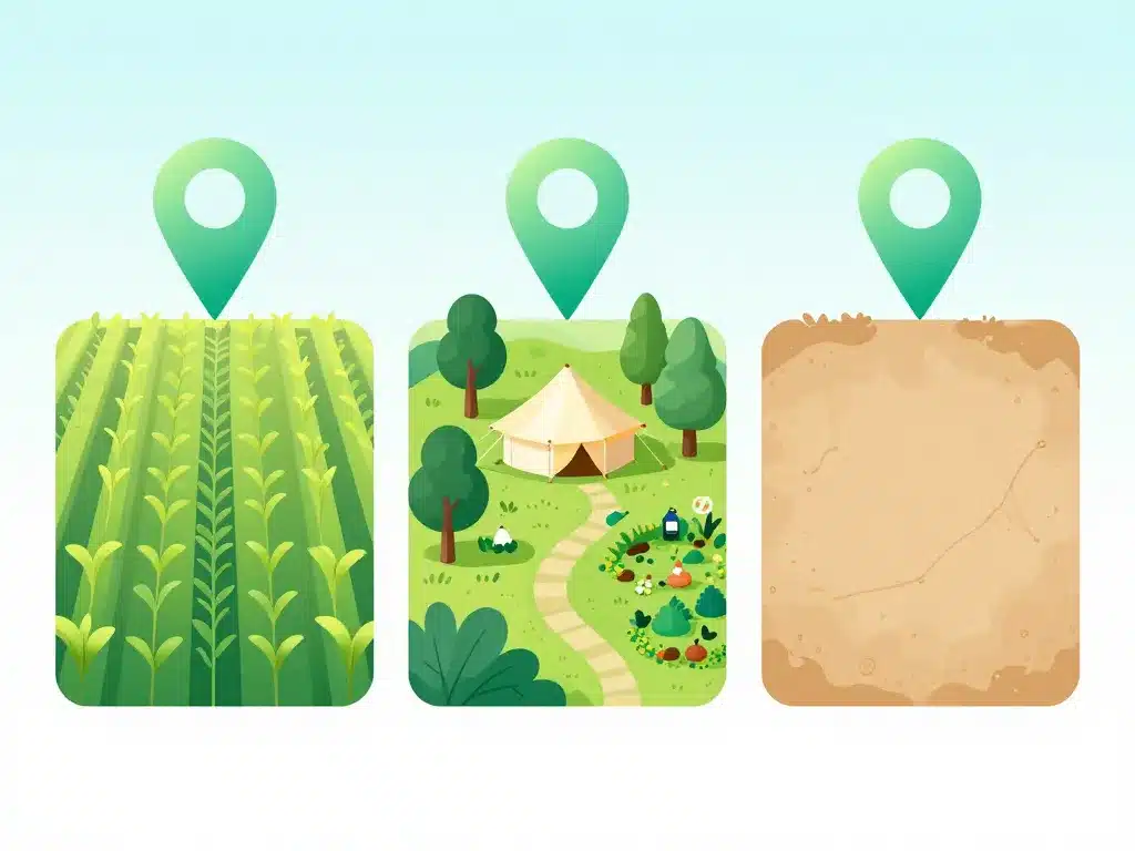 types de paysage terrain a louer autour de moi