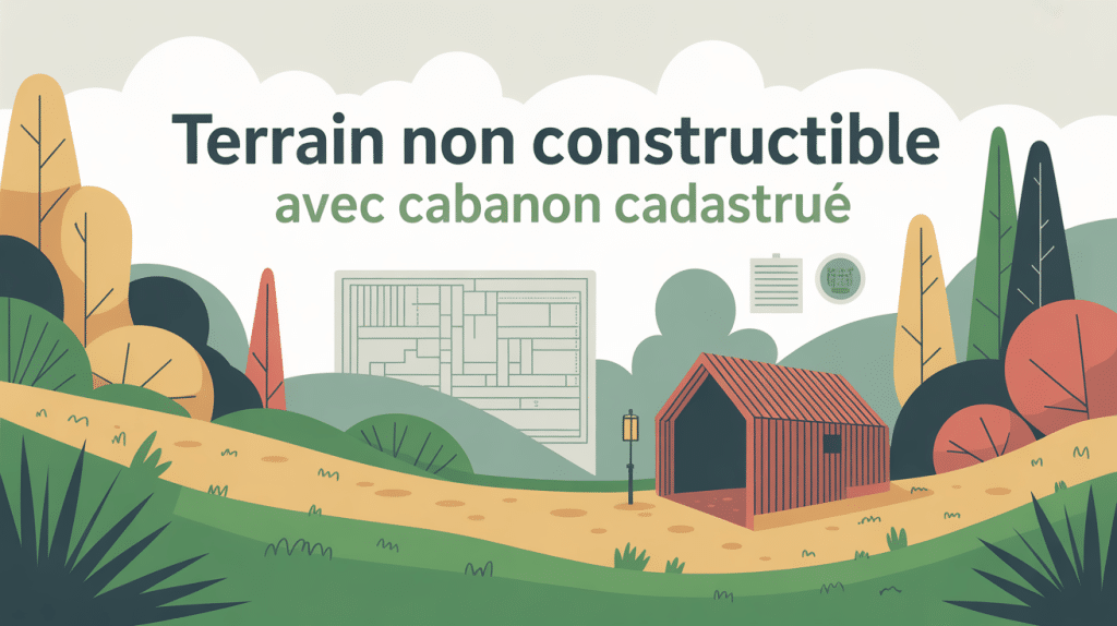 terrain non constructible avec cabanon cadastré illustration réglementation
