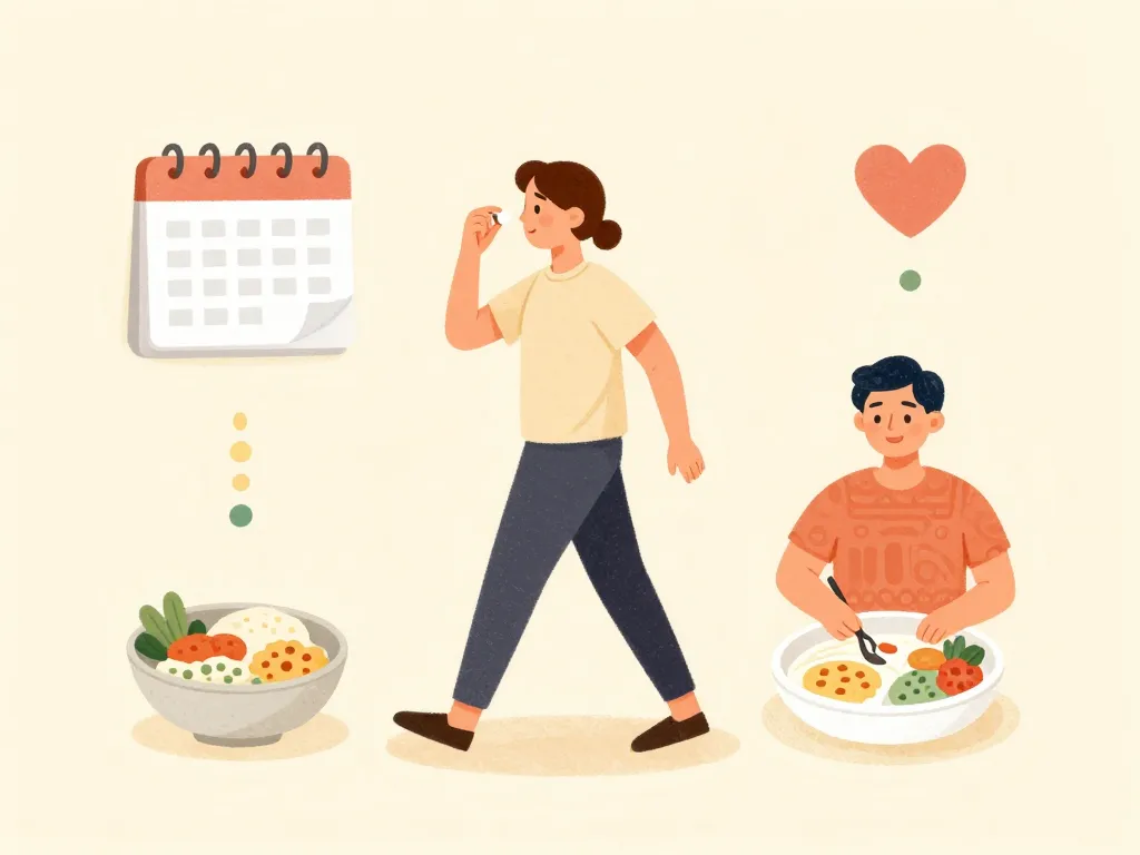 valmoura suivi médical routine quotidienne illustration