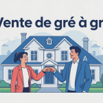 vente de gré à gré vendeur acheteur poignée de main devant maison