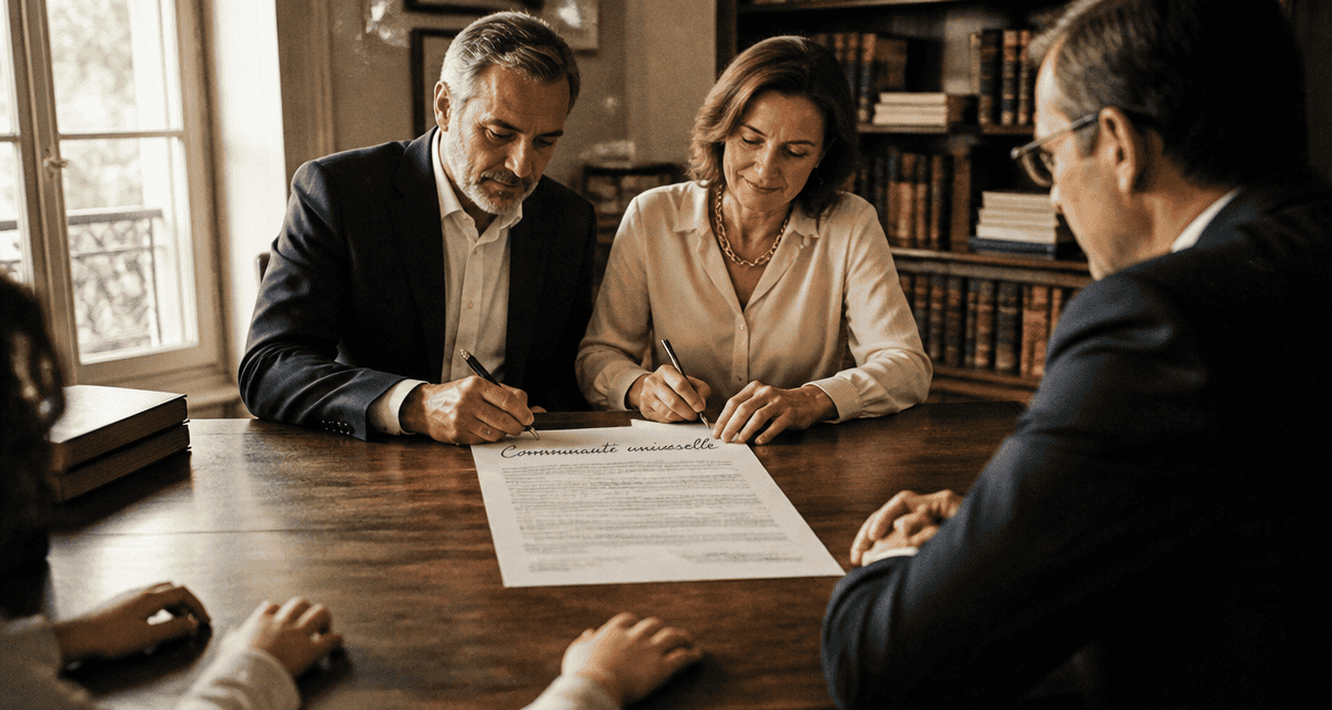 communauté universelle déshériter contrat notaire