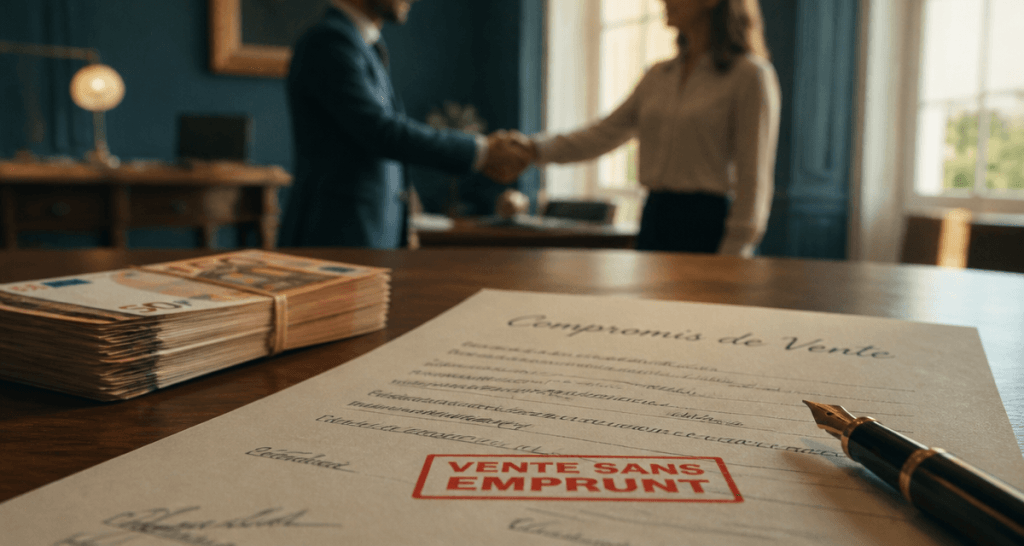 compromis de vente sans emprunt signé chez notaire
