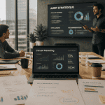 Conseil marketing présentation audit en équipe