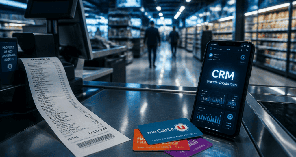 crm grande distribution ticket de caisse et fidélité