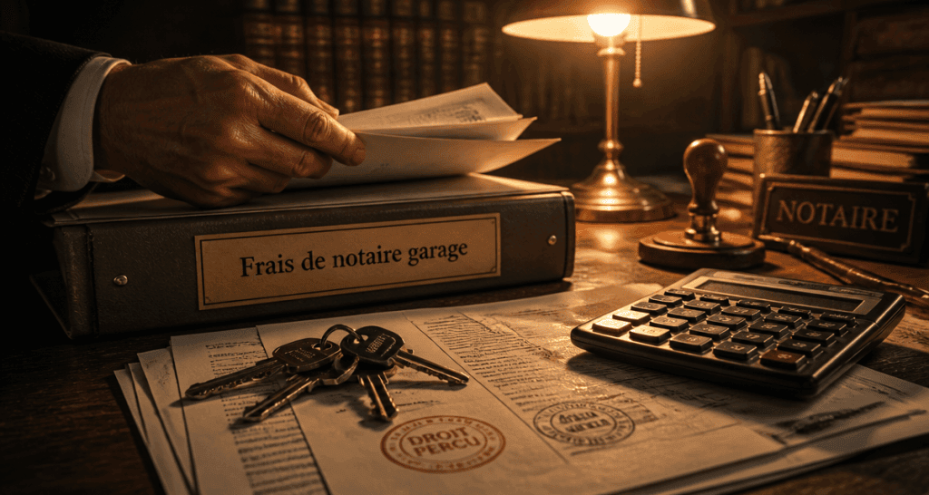 garage frais de notaire dossier clés calculatrice