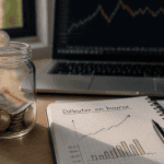 investir en bourse petit budget main pièce euro bocal