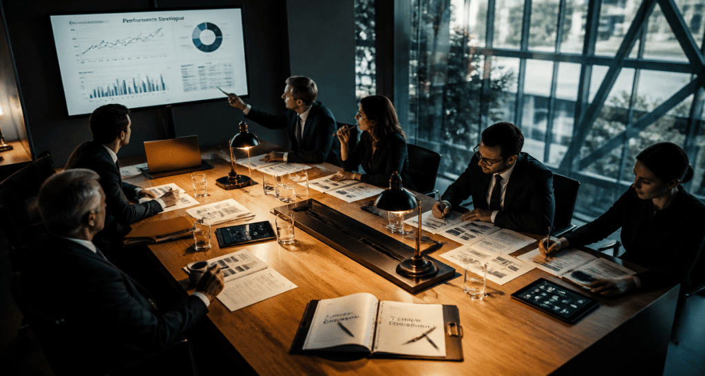 Réunion marketing stratégique opérationnel en entreprise