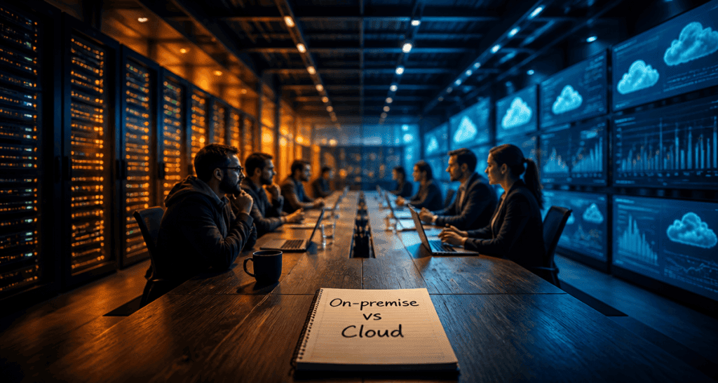 on premise vs cloud, comparaison en image